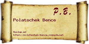 Polatschek Bence névjegykártya